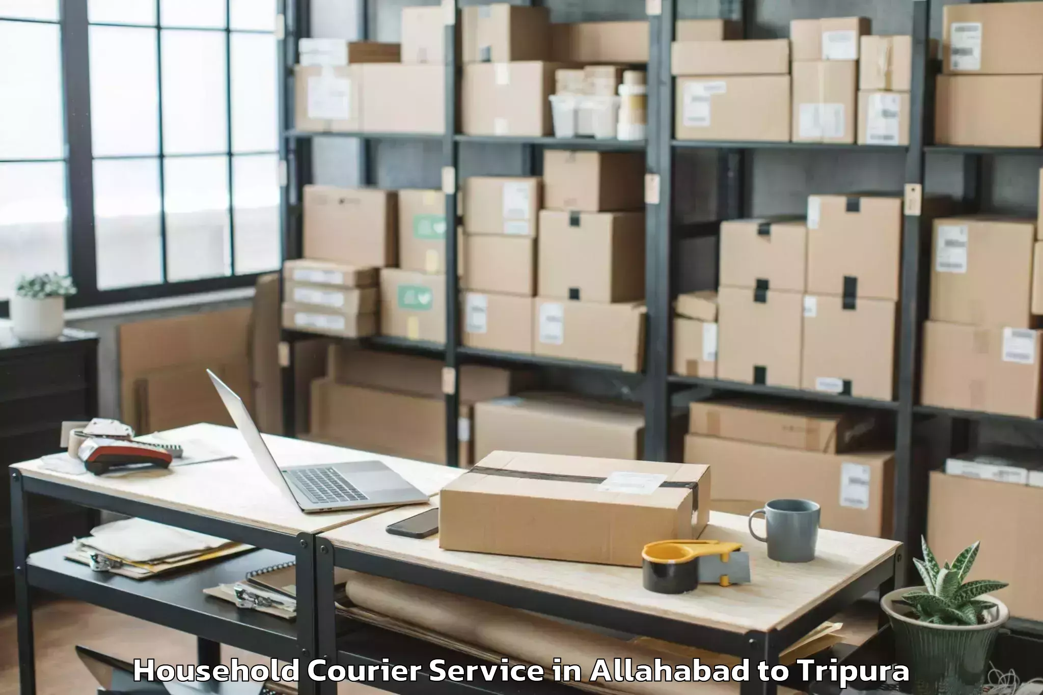 Book Your Allahabad to Ambasa Household Courier Today